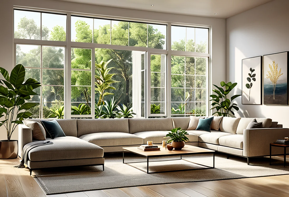 Staged modern interior